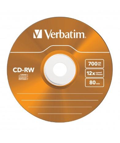 CD-RW Verbatim 700MB x8-12 1-szt Slim
