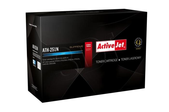 ATH-251N (504A) - cyan, zastępczy toner ActiveJet, wydajnośc ok. 7000 stron (zamiennik CE251A) (HP Color LaserJet CP3525, CP3525dn, CP3525n, CP3525x, CM3530, CM3530fs)