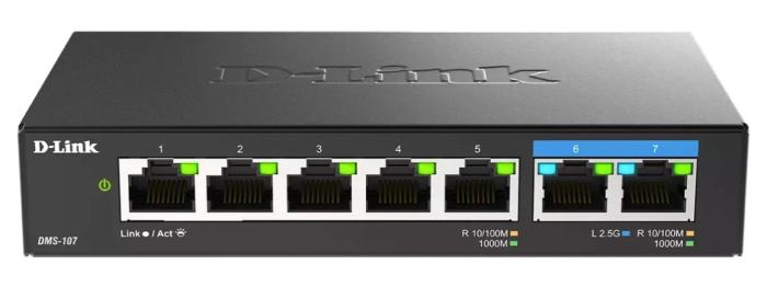 D-Link 7-Port Multi-Gigabit Unmanaged Switch [DMS-107/E]