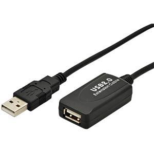 Digitus Repeater USB (przedłużacz aktywny) (25.0 m) USB (AM) / USB (AF) USB 2.0 czarny [DA-73103]