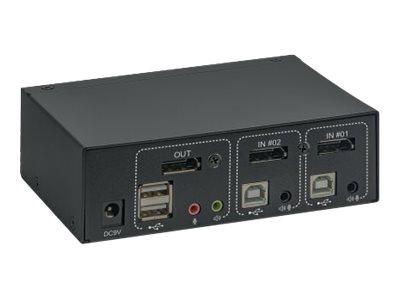 Przełącznik Manhattan KVM DisplayPort/USB 2x1 4K 60Hz [153546]