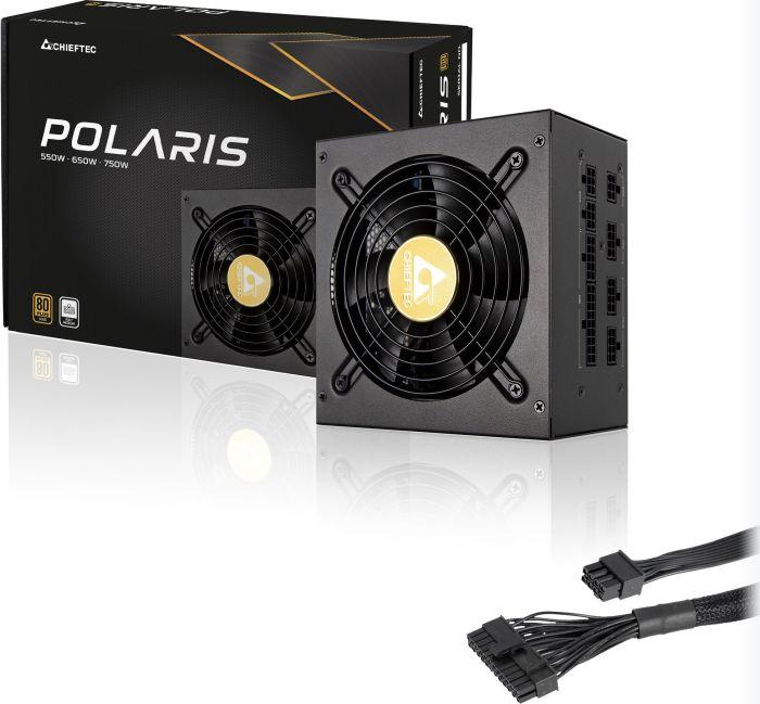 Chieftec Polaris PPS-550FC (550W) (1x120mm) Modularny 80+Gold (CPU 1x4+4) (PCI-E 2x6+2) (3xMolex, 6xSATA)