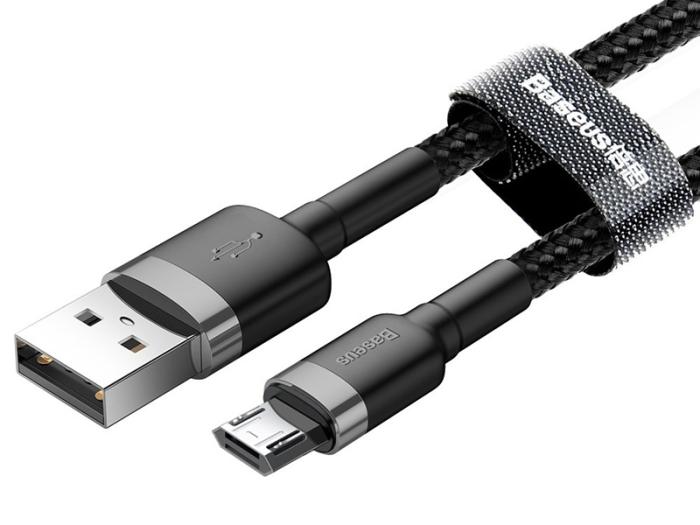 Baseus kabel ładowania i transmisji (2A) USB micro (M) / USB (M) (3.0 m) (czarno-szary) [CAMKLF-HG1]