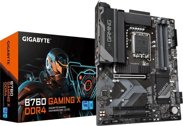 Gigabyte B760 GAMING X DDR4 (Intel B760) [S1700, 4xDDR4 do 5333MHz, (HDMI 2.1, DP 1.2) (3xM.2, 1xPCIe 4.0 x16, 2xPCIe 3.0 x16 (x1)), ATX]