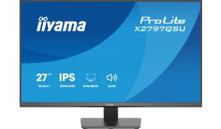 (27) Iiyama ProLite X2797QSU-B1 (IPS, 2560x1440, 350, 1ms, 75Hz) (2xHDMI 1.4, 1xDP 1.2, 4xUSB-A 3.2, 2xUSB-C 3.2) głośniki (2x2W), czarny