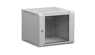 NETRACK szafa rack wisząca 19 9U 600x600 drzwi szklane, otwierane boki (szary) [019-090-66-021]