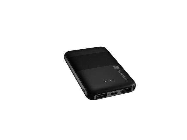 Power Bank Natec Trevi Compact 5000mAh 2xUSB-A, 1xUSB-C (czarny) [NPB-1940]