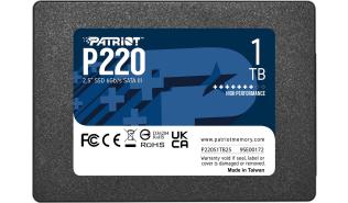 Patriot P220 1TB SSD 2.5 SATA III (550/500 MB/s) [P220S1TB25]