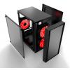 Gembird Fornax 960R Red (czarny) (akryl) (2x USB 3.0) (1x2.5, 2x2.5/3.5, 1x3.5, 1x5.25) [CCC-FORNAX-960R]