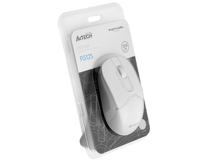 A4Tech FSTYLER FG12S RF White Wireless 1200dpi (radiowa, 1, 3)