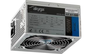 Akyga Basic (500W) (1x120mm) (CPU 1x4) (PCI-E 1x6+2) (2xMolex, 3xSATA) [AK-B1-500]