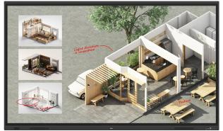 (86) LG CreateBoard 86TR3DQ-B (IPS, 3840x2160, 400, 8ms, 60Hz) (3xHDMI, 1xDP, 1xVGA, 2xUSB-A, RJ45, Audio) głośniki, czarny