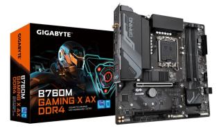 Gigabyte B760M GAMING X AX DDR4 (Intel B760) [S1700, 4xDDR4 do 5333MHz, (HDMI 2.0, DP 1.2) (2xM.2, 1xPCIe 4.0 x16, 1xPCIe 3.0 x4), WiFi 6E, micro ATX]