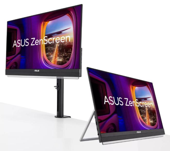 22’’ Asus ZenScreen Portable MB229CF (IPS LED, 1920x1080, 250, 5ms, 100Hz) (HDMI, USB-C/DP) czarny