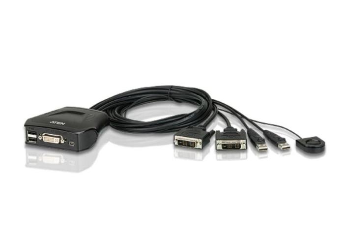 Przełącznik Aten KVM 2/1 CS22D-A (DVI, USB)