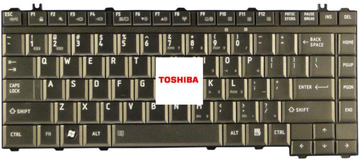 Klawiatura do notebooka Toshiba Satellite A200 A300 M200 M300 L200 L300 / Qosmio F40 F45 / Qosmio G40 G45 czarna matowa [MP-06863, 8037B0018002, MP-06863US-6981, PK130190400, NSK-TAB01 / K0040, K54]