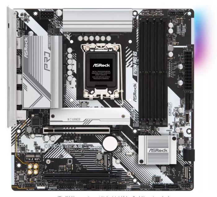 Asrock B760M PRO RS (Intel B760) [S1700, 4xDDR5 fo 7200MHz (HDMI 2.1, DP 1.4) (3xM.2, 1xPCIe 5.0 x16, 1xPCIe 3.0 x16 (x4)), micro ATX]