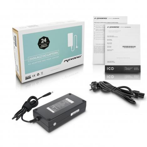 Movano zasilacz do laptopa DELL 19.5V / 11.8A / 230W z wtyczką 7.4x5.0mm + pin [DEL195118]