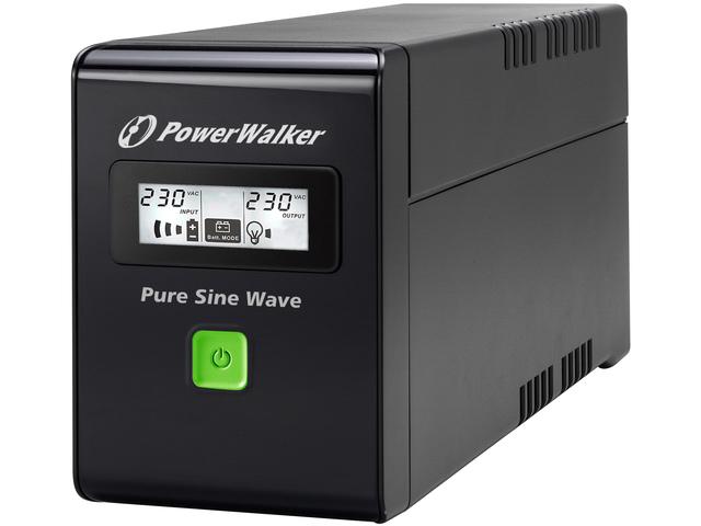 UPS POWERWALKER LINE-INTERACTIVE 800VA 2X 230V SCHUKO, PURE SINE WAVE, RJ11/45 IN/OUT, USB, LCD [VI 800 SW]