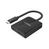Unitek V1407A adapter USB-C / 2xDisplayPort V1.4 8K 60Hz (15cm)