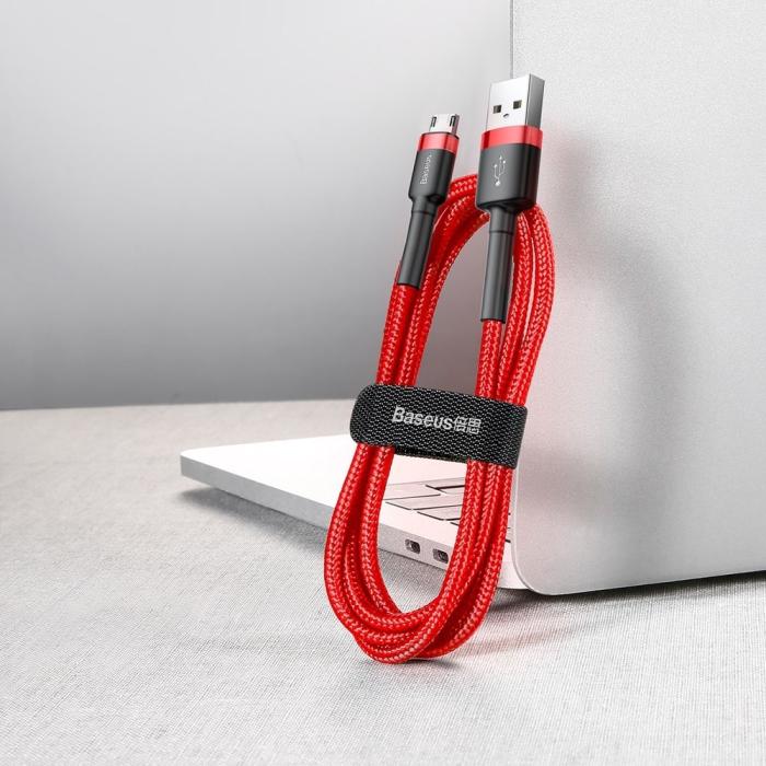 Baseus kabel ładowania i transmisji (2A) USB micro (M) / USB (M) (3.0 m) (czerwony) [CAMKLF-H09]