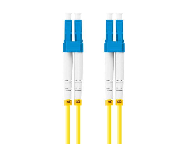Lanberg patchcord światłowód SM LC/UPC-LC/UPC DUPLEX 3mm LSZH G657A1 żółty (2m) [FO-LULU-SD11-0020-YE]