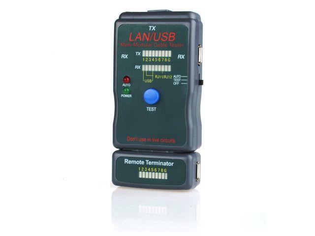 Gembird tester kabli RJ-45,RJ-11,UTP,STP,USB AA, AB [NCT-2]