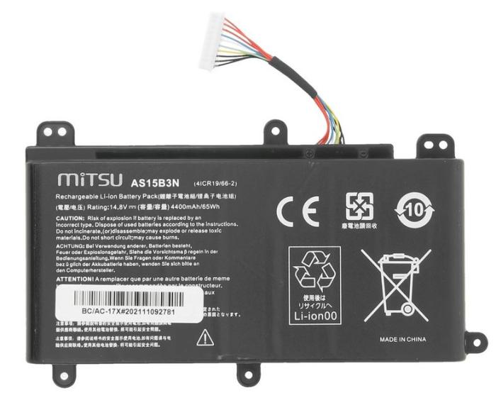 Mitsu bateria Acer Predator 17X, 21X 14.4V/14.8V, 4400mAh [BC/AC-17X]