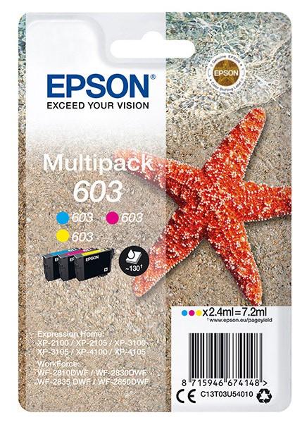 C13T03U54010 (603 CMY) - cyan, magenta, yellow, oryginalny wkład z atramentem Epson, 3,4 ml, 150 stron (Epson XP-2100 XP-2105 XP-2150 XP-2155 XP-3100 XP-3105 XP-3150 XP-3155 XP-4100 XP-4105)