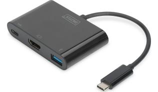 Digitus adapter USB-C Type-C / HDMI 4K 30Hz, USB-C PD, USB 2.0 (20cm) [DA-70855]