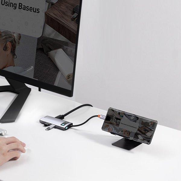 Baseus CAHUB-CY0G USB-C (1xUSB 3.0, 1xUSB 2.0, 1xUSB-C PD 100W, HDMI 4K)