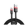 Baseus kabel szybkiego ładowania i transmisji (Quick Charge 3.0 2.4A) USB micro (M) / USB (M) (1.0 m) (czarno-czerwony) [CAMKLF-B91]