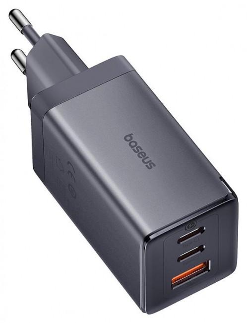 Ładowarka sieciowa Baseus GaN5 65W Quick Charge 3.0 2xUSB-C/1xUSB-A (5V-20V/3.0-3.25A/65W) (do laptopów z Power Delivery) (czarny [P10110812827-Z1]