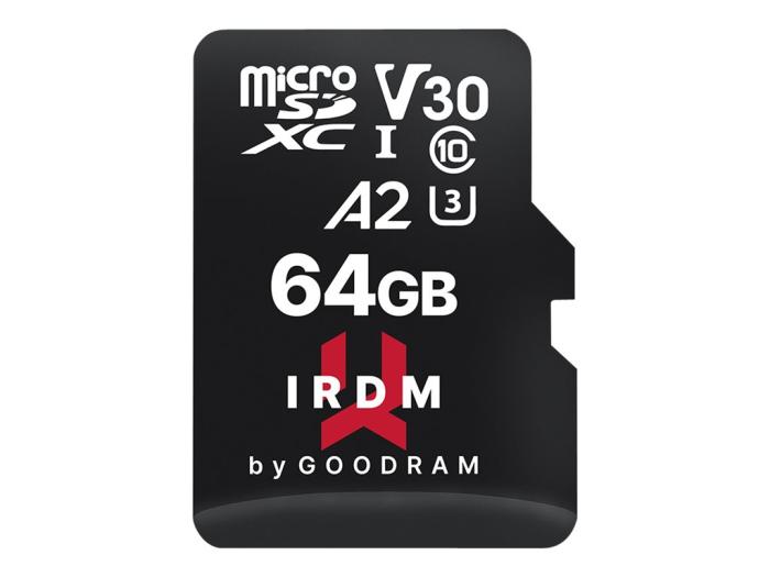 Secure Digital 64GB Goodram Micro SDXC Class 10 UHS-I U3 A2 + adapter (170/120MB/s) [IR-M2AA-0640R12]