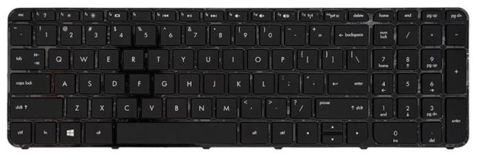Klawiatura do notebooka HP Compaq Sleekbook 15, 15-B, 15-B023CL, 15-B142DX, 15-B052SA, 15-B000, 15t, 15t-B100, 15z, 15-B001, 15-B002, 15-B003, 15-B004, 15-B005, 15-B006 wyspowa czarna z ramką [K0529]