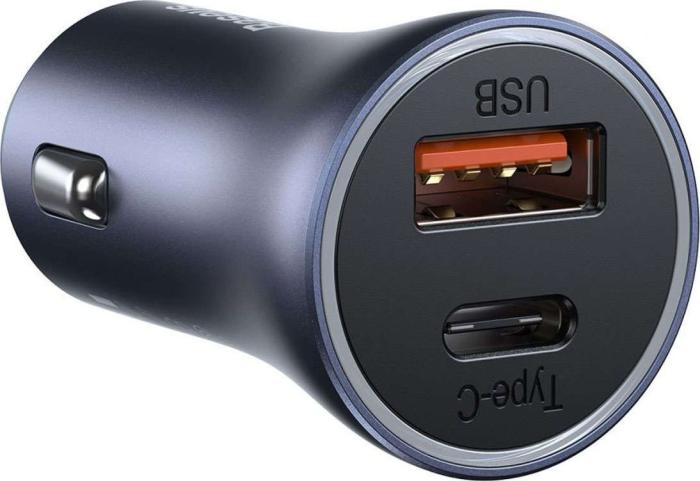 Baseus ładowarka samochodowa QuickCharge 3.0 PD (12-24V) (1xUSB 12V 1.5A, 5V 3A) (1xUSB-C 20V 1A, 5V 3A) (40W PD) [CCJD-0G]