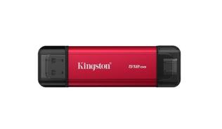Kingston Dual Portable 512GB SSD USB-A 3.2 Gen2 10 / USB-C 3.2 Gen2 10Gb (1050/950MB/s) (czerwony) [SPSD/512GB]