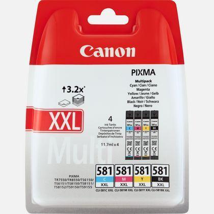 CLI-581XXL CMYK (1998C005) (Canon PIXMA TS8152, TS8150, TS6150, TS8151, TS6151, TS9150, TS9155, TR7550, TR8550)