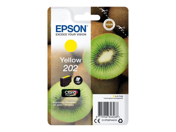 C13T02F44010 (202) - Tusz Epson singlepack 202 yellow 4,1ml Claria premium