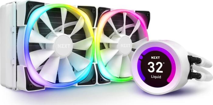 NZXT Kraken Z53 RGB 240mm podświetlane wentylatory i pompa (biały) (wodne) [RL-KRZ53-RW]