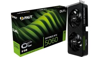 GeForce RTX5060 Palit 8GB GDDR7 Dual OC [NE75060S19P1-GB2063D] (1xHDMI 2.1b, 3xDP 2.1b) (128-bit, PCIe 5.0)