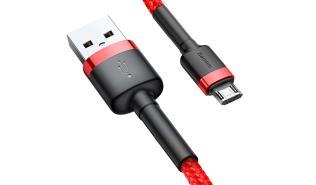 Baseus kabel szybkiego ładowania i transmisji (Quick Charge 3.0 2.4A) USB micro (M) / USB (M) (1.0 m) (czerwony) [CAMKLF-B09]