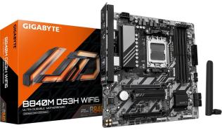 Gigabyte B840M DS3H WIFI6 (AMD B840) [AM5, 4xDDR5 do 8200MHz, (HDMI 2.1, 2xDP 1.4) (2xM.2, 1xPCIe 4.0 x16, 1xPCIe 3.0 x16 (x4), WiFi 6, BT 5.3, micro ATX]