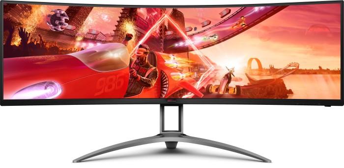 49’’ AOC AGON AG493QCX (VA zakrzywiony 1800R, 3840x1080, 400, 4/1ms, HDR400, 144Hz) (2xHDMI 2.0, DP 1.2, 3xUSB 3.0) głośniki, czarny