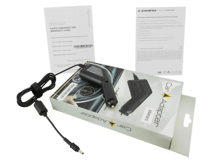 Movano zasilacz samochodowy do laptopa SAMSUNG 19V / 2.1A / 40W z wtyczką 3.0x1.1mm [SAM1921C SAM]