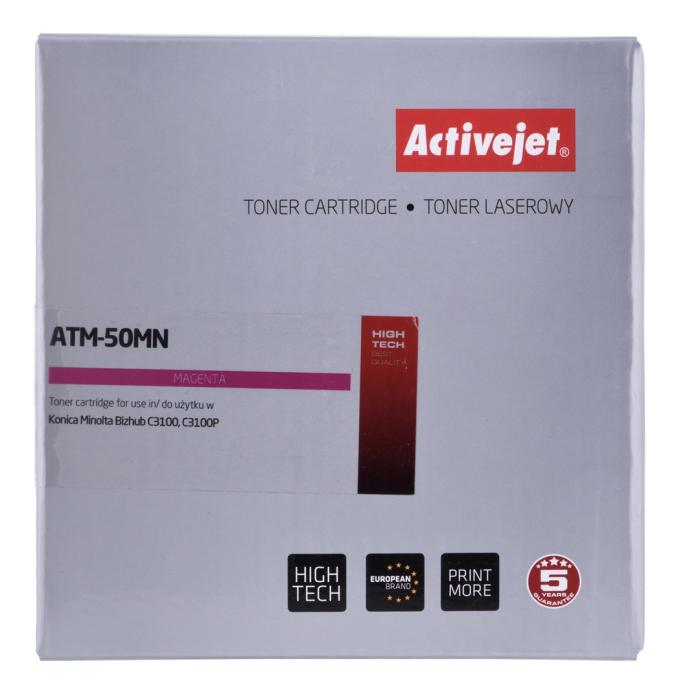 ATM-50MN - toner Activejet ATM-50MN (zamiennik Konica Minolta TNP50M; Supreme; 6000 stron; purpurowy) (Konica Minolta Bizhub C3100P)