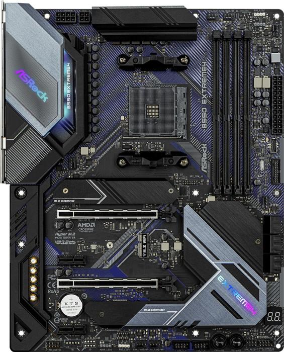 Asrock B550 EXTREME4 (AMD B550) [AM4, 4xDDR4 do 4733MHz, (HDMI 2.1) (2xM.2, 1xPCIe 4.0 x16, 1xPCIe 3.0 x16 (x4), 2xPCIe 3.0 x1), ATX]