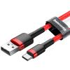 Baseus kabel szybkiego ładowania i transmisji (Fast Charge) USB-C (M) / USB (M) (1.0 m) (czerwony) [CATKLF-B09]