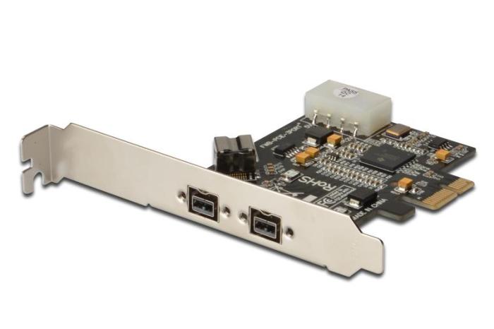 Kontroler Fire Wire PCI-E 800 Digitus 2x zew. 1x wew. IEEE1394b 9-pin, Low Profile [DS-30203-2]