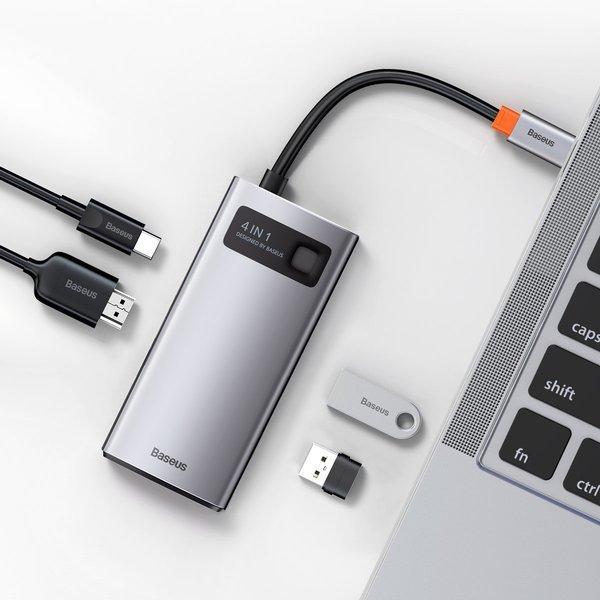 Baseus CAHUB-CY0G USB-C (1xUSB 3.0, 1xUSB 2.0, 1xUSB-C PD 100W, HDMI 4K)